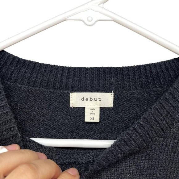 Dreamers by Debut Women's Rainbow Striped Sweater with Puff Sleeves XS - Picture 5 of 9